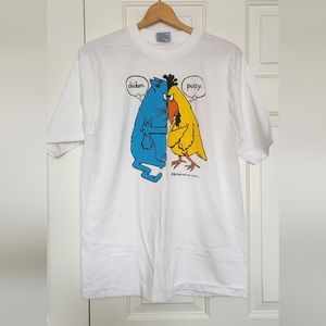 VINTAGE John Baynham Chicken P*ssy cartoon tee Size L